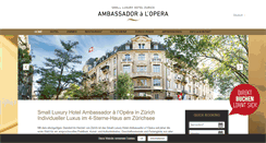 Desktop Screenshot of ambassadorhotel.ch